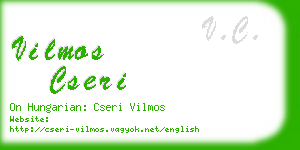 vilmos cseri business card